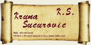 Kruna Šućurović vizit kartica